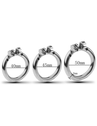 Cage de chasteté en métal Flat 2cm