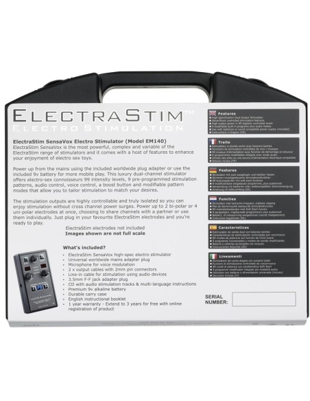 Centrale Électro-stimulation Sensavox Em140 ElectraStim Centrale Électro-stimulation Sensavox Em140 ElectraStim