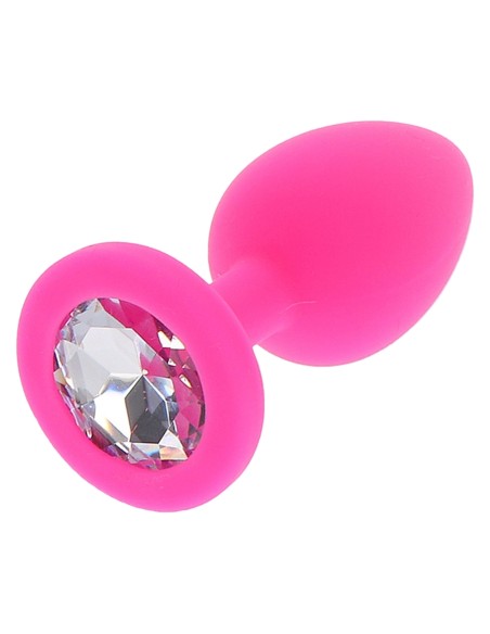 Plug Bijou Diamond Booty M 7 x 3.5cm Rose
