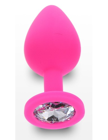Plug Bijou Diamond Booty M 7 x 3.5cm Rose