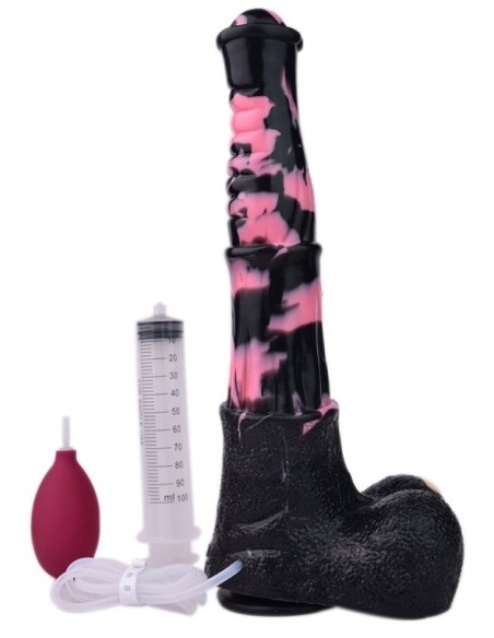 Gode Éjaculateur Horse Tinulf Squirt M 19 x 5cm Noir-Rose