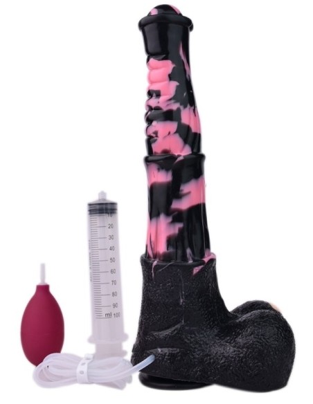 Gode Éjaculateur Horse Tinulf Squirt L 28 x 6.5 cm Noir-Rose