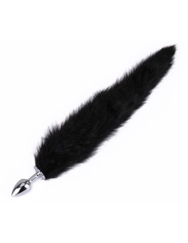 Plug Queue de Renard Fox 6 x 2.7 cm Noir