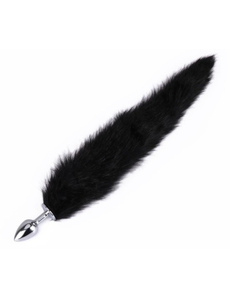 Plug Queue de Renard Fox 6 x 2.7 cm Noir