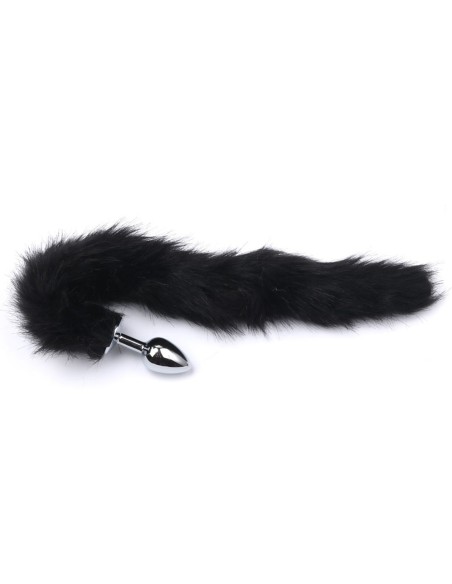 Plug Queue de Renard Fox 6 x 2.7 cm Noir