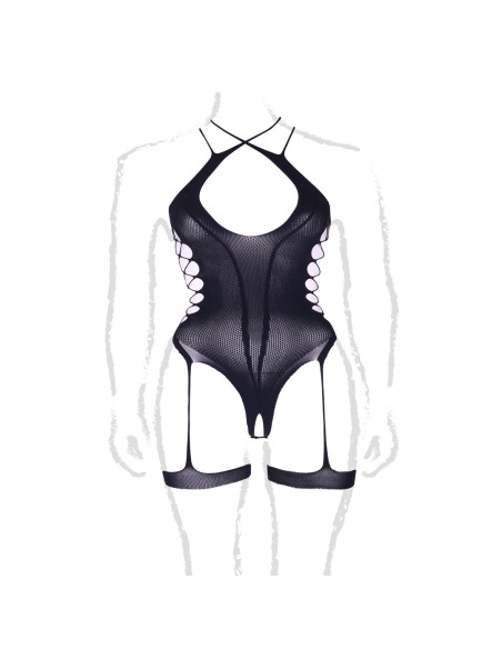 Body avec Porte-Jarretelles Grande Taille Shade Metis Noir