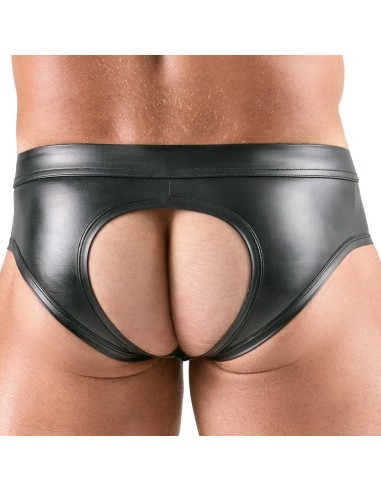 Slip sexy ouvert Maten Noir