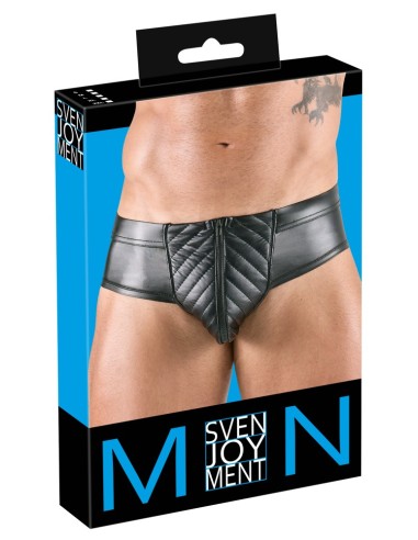 Slip sexy ouvert Maten Noir