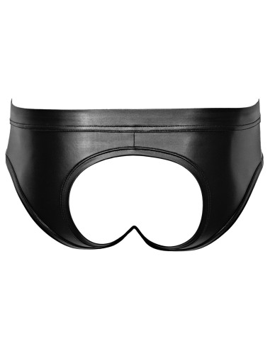 Slip sexy ouvert Maten Noir