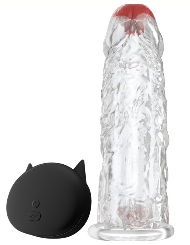 Gaine de pénis vibrante Sleeve Cat 14 x 4cm