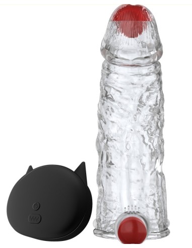 Gaine de pénis vibrante Sleeve Cat 14 x 4cm