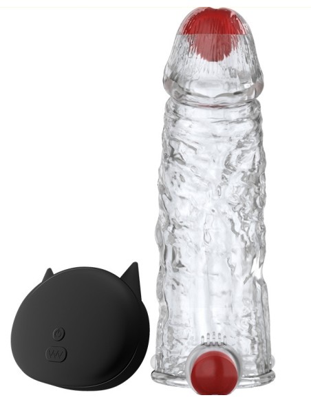 Gaine de pénis vibrante Sleeve Cat 14 x 4cm