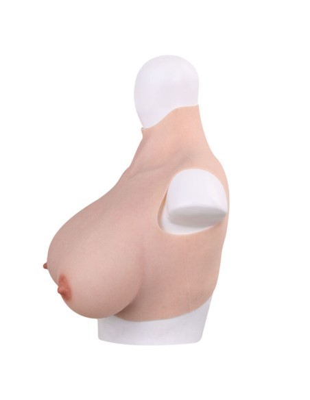 Buste Seins Réalistes Silicone Col haut Bonnet E