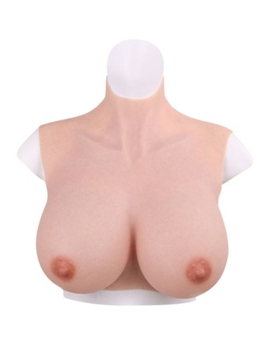 Buste Seins Réalistes Silicone Col haut Bonnet E