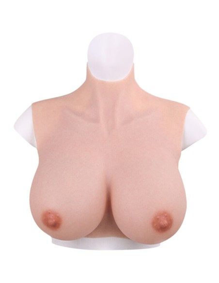 Buste Seins Réalistes Silicone Col haut Bonnet E