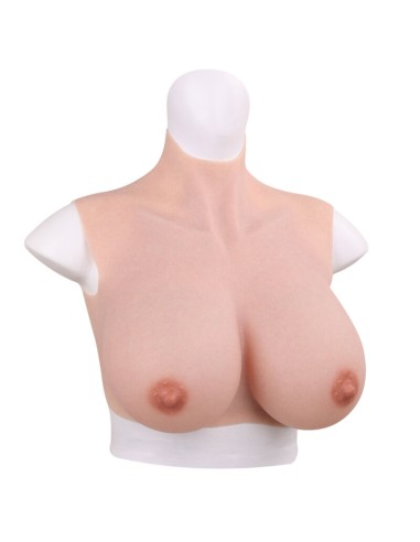 Buste Seins Réalistes Silicone Col haut Bonnet E