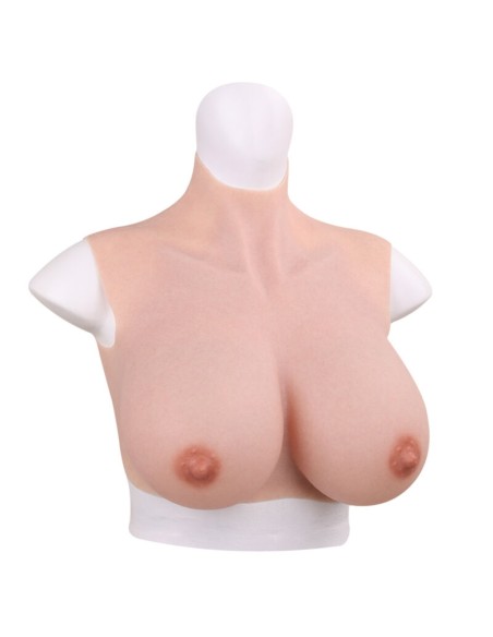 Buste Seins Réalistes Silicone Col haut Bonnet E