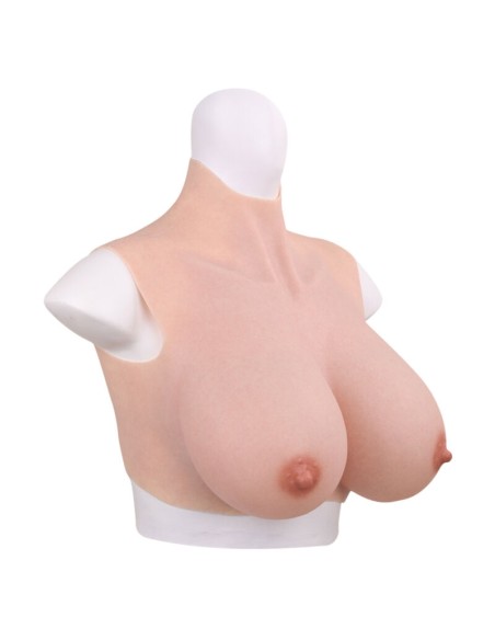 Buste Seins Réalistes Silicone Col haut Bonnet E