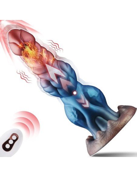 Gode Va-et-Vient Vibrant et Chauffant Drakolis 23.5 x 7cm