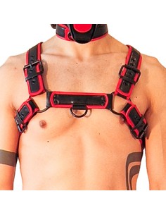 Harnais Puppy Harness Noir-Rouge