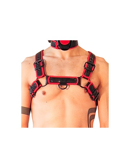 Harnais Puppy Harness Noir-Rouge