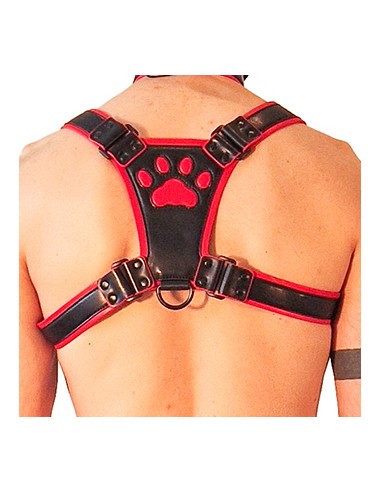 Harnais Puppy Harness Noir-Rouge