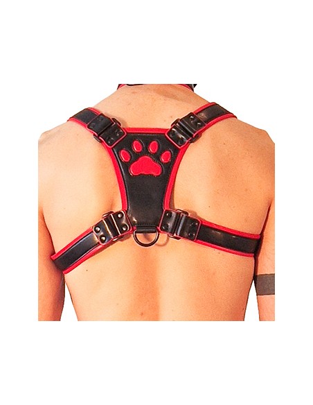 Harnais Puppy Harness Noir-Rouge