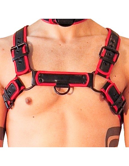 Harnais Puppy Harness Noir-Rouge