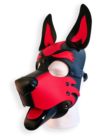 Cagoule Puppy Hood Noire et Rouge