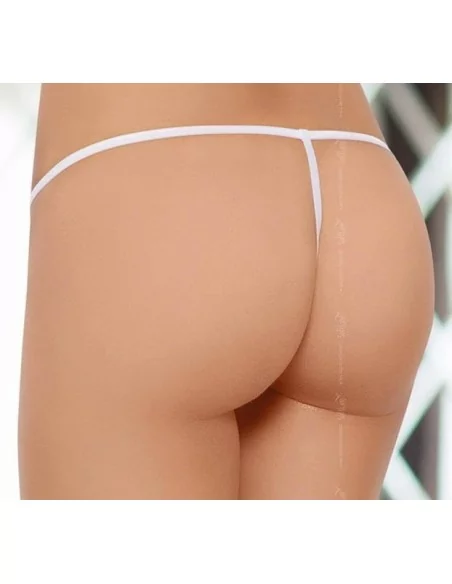 String ficelle blanc avec noeud - Ouvert sur l'entrejambe