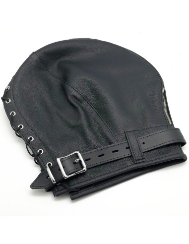 Cagoule sensorielle en cuir