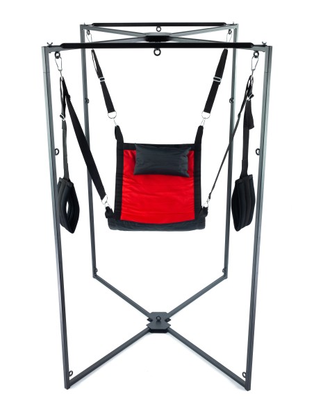 Kit Sling Tissu Carré Rouge-Noir Armature Noire