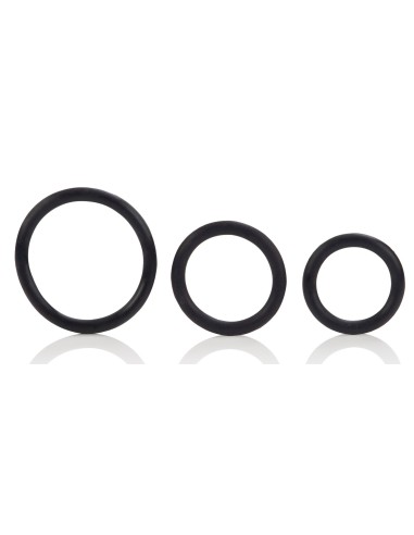 Lot de 3 Cockrings souples Rubber Rings Noir