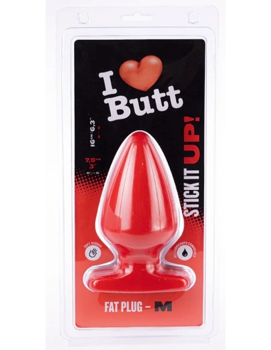 Plug Fat M I Love Butt 14 x 7.5 cm Rouge