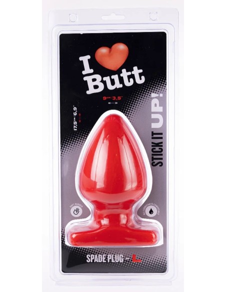 Plug Spade L I Love Butt 15 x 9 cm Rouge