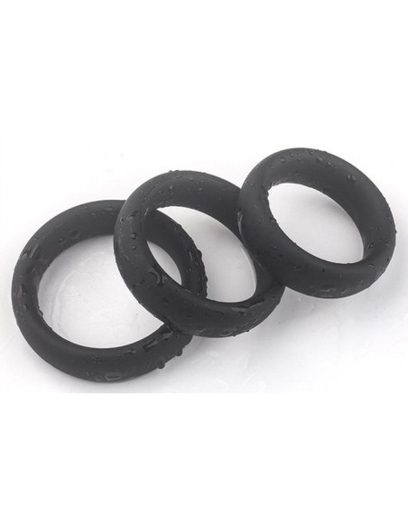 Kit de 3 cockrings silicone Thick Set Kit de 3 cockrings silicone Thick Set