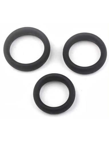 Kit de 3 cockrings silicone Thick Set