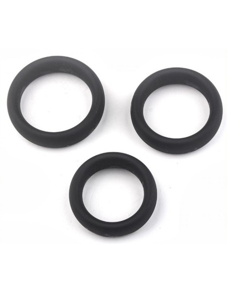 Kit de 3 cockrings silicone Thick Set Kit de 3 cockrings silicone Thick Set