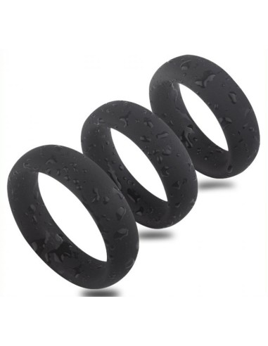 Kit de 3 cockrings silicone Thick Set