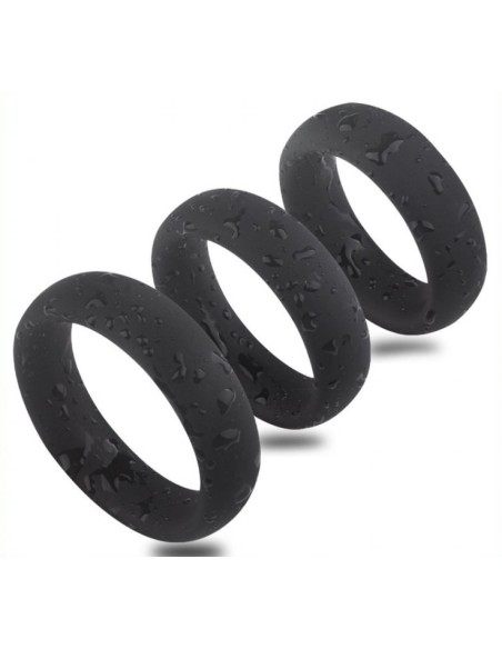 Kit de 3 cockrings silicone Thick Set Kit de 3 cockrings silicone Thick Set