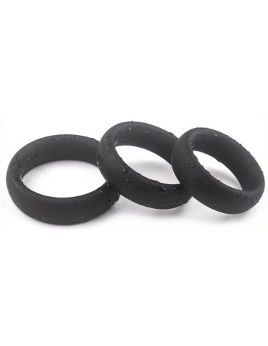 Kit de 3 cockrings silicone Thick Set