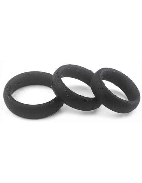Kit de 3 cockrings silicone Thick Set Kit de 3 cockrings silicone Thick Set