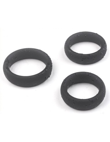 Kit de 3 cockrings silicone Thick Set