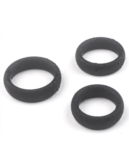 Kit de 3 cockrings silicone Thick Set Kit de 3 cockrings silicone Thick Set