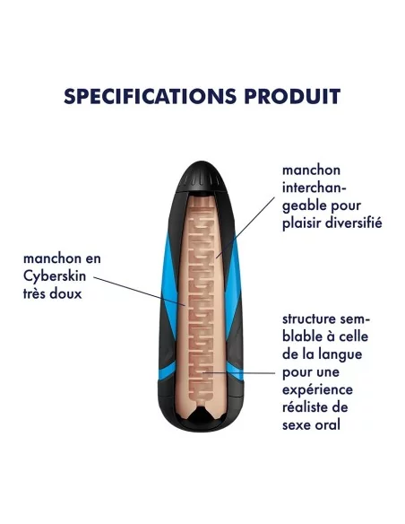 Lusty Tongues - Etui texturé pour Satisfyer Men Lusty Tongues - Etui texturé pour Satisfyer Men
