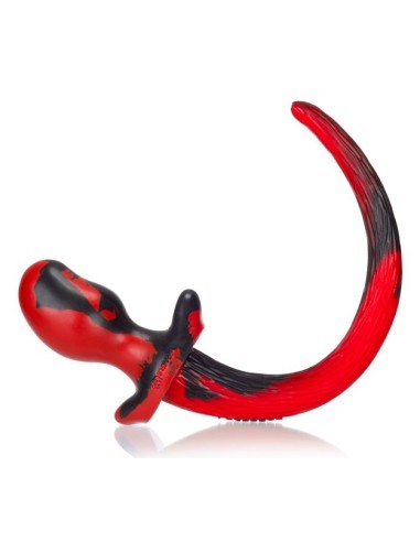 Plug Queue de chien Pug 8.5 x 4.4 cm Rouge