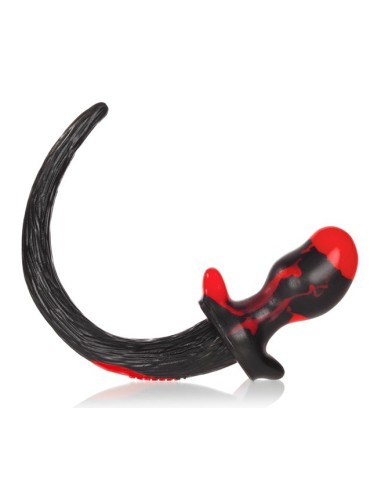 Plug Queue de chien Pug 8.5 x 4.4 cm Rouge
