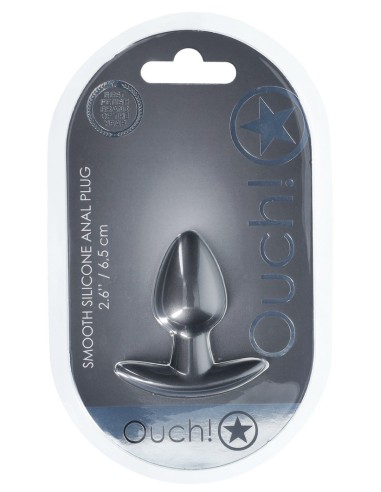 Plug Metally S 5 x 2.7cm Gris - PLUG ANAL SILICONE - 2