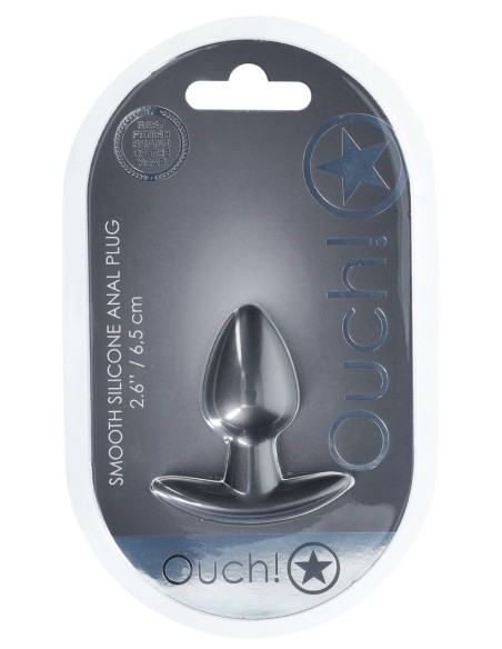 Plug Metally S 5 x 2.7cm Gris - PLUG ANAL SILICONE - 2