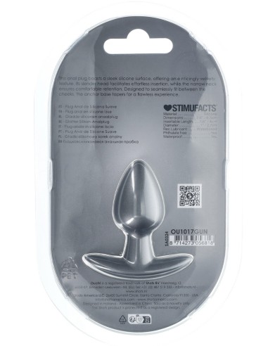 Plug Metally S 5 x 2.7cm Gris - PLUG ANAL SILICONE - 5